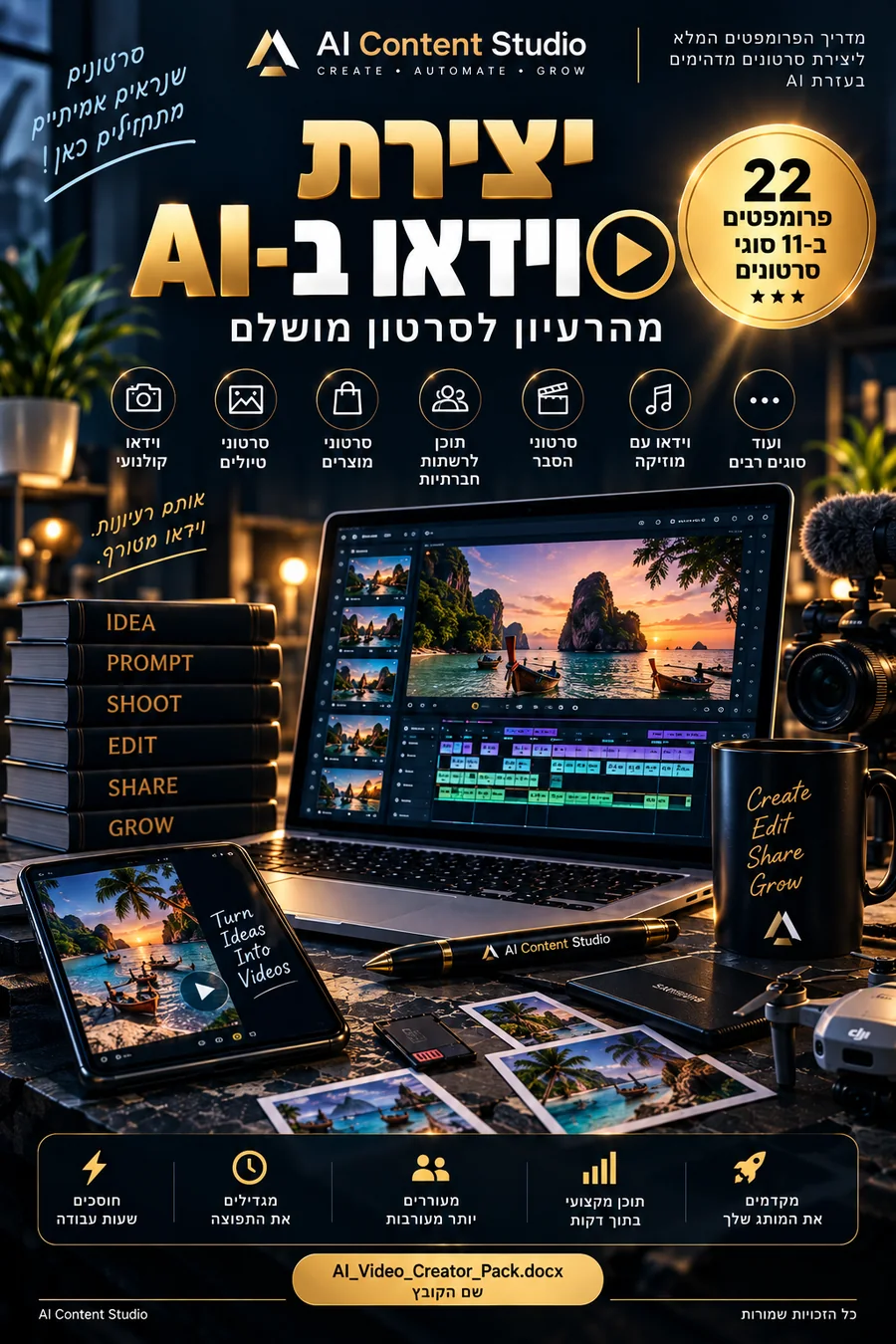 כריכת AI Video Creator Pack